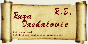 Ruža Daskalović vizit kartica